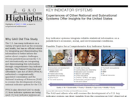 Thumbnail of GAO Key Indicator Systems report